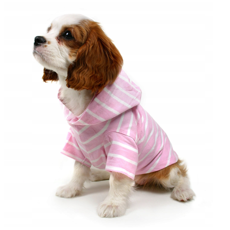 Różowo-biała koszulka polo dla psa Pink Polo Paw | Łapka w stylu