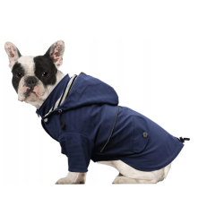 Granatowy płaszcz przeciwdeszczowy dla psa Navy Rain Hood | Łapka w stylu
